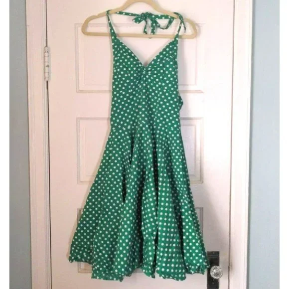 Maggie Tang | Dresses | Maggie Tang Green Polka Dot Halter Dress | Poshmark Maggie Tang | Dresses | Maggie Tang Green Polka Dot Halter Dress | Poshmark